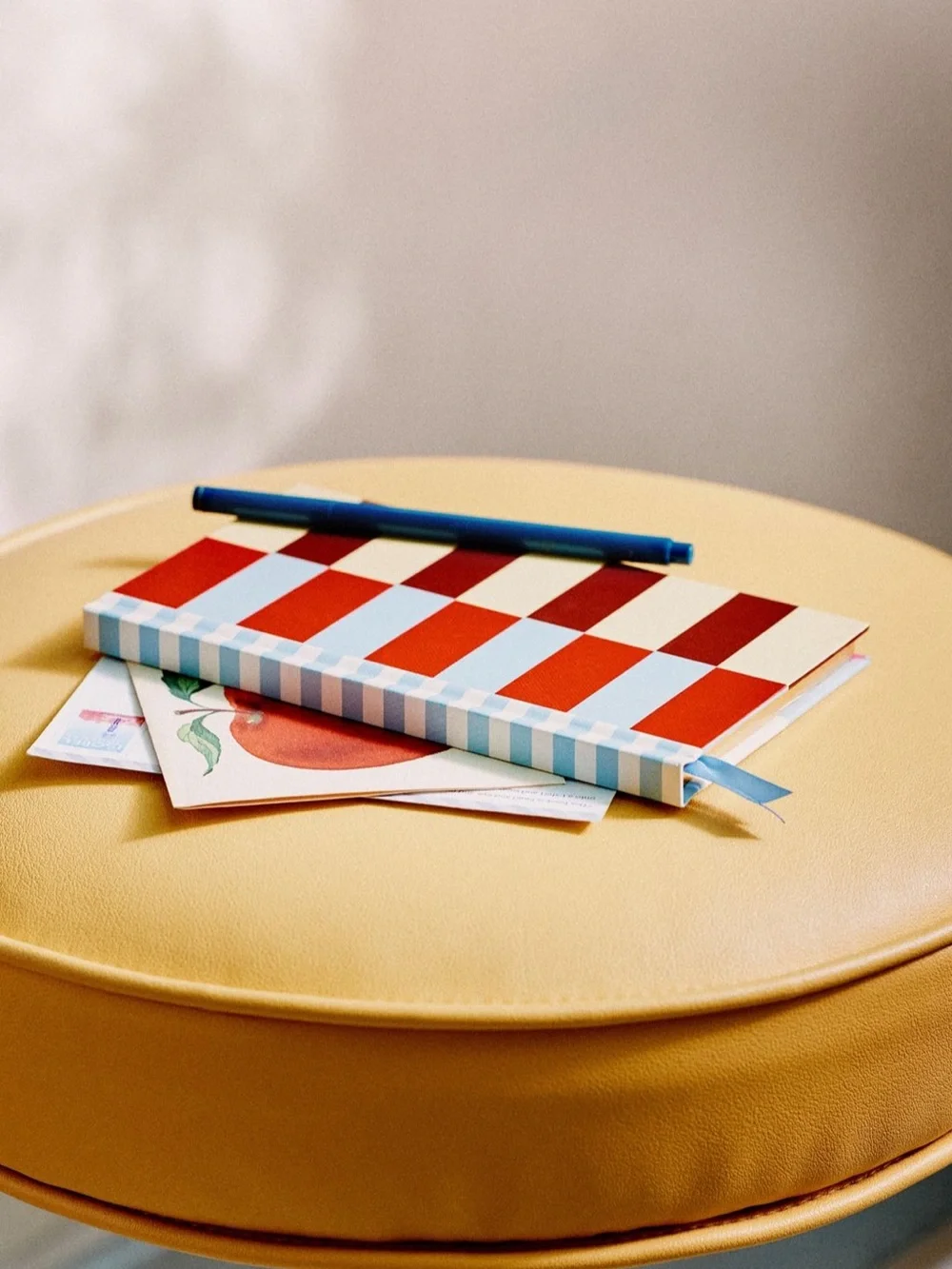 Damson Madder Small Pocket  Notebook in Stripes Blocking Colorblock Going Analog